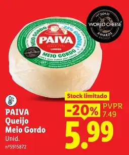 Lidl Paiva queijo meio gordo promoção