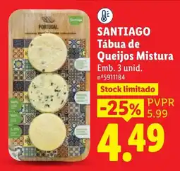 Lidl santiago tábua de queijos mistura promoção