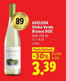 Lidl Aveleda Vinho Verde Branco DOC promoção