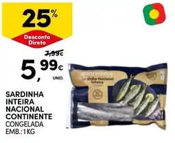 Continente Sardinha inteira nacional continente promoção