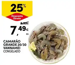 Continente Camarão grande 20/30 vannamei congelado promoção