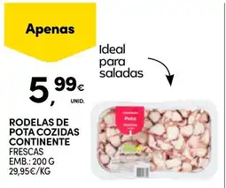 Continente Rodelas de pota cozidas continente promoção