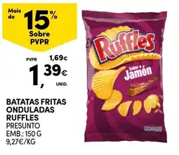 Continente batatas fritas onduladas ruffles presunto promoção
