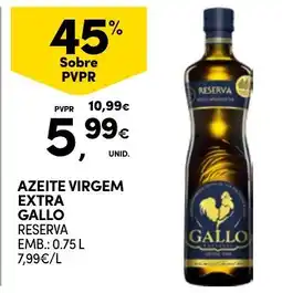 Continente Azeite virgem extra gallo reserva promoção