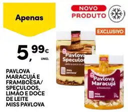 Continente Pavlova maracujá e framboesa/ speculoos, limão e doce de leite miss pavlova promoção