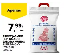 Continente Arroz jasmine perfumado sabor a mundo super dragão promoção