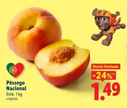 Lidl Pêssego Nacional promoção