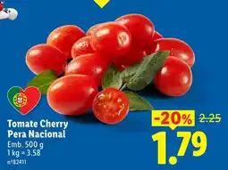 Lidl Tomate Cherry Pera Nacional promoção