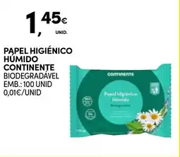 Lidl Papel Higienico Humido Continente promoção