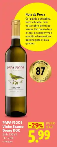 Lidl Papa Figos Vinho Branco Douro DOC promoção