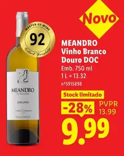 Lidl Meandro Vinho Branco promoção