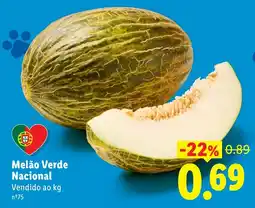 Lidl Melão Verde Nacional promoção