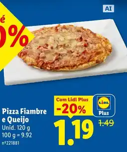 Lidl Pizza Fiambre e Queijo promoção