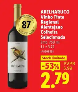 Lidl abelharuco vinho tinto regional alentejano colheita selecionada promoção