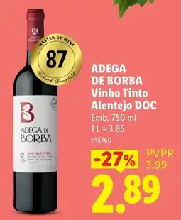 Lidl Adega de Borba Vinho Tinto promoção