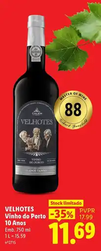 Lidl Velhotes Vinho do Porto 10 Anos promoção
