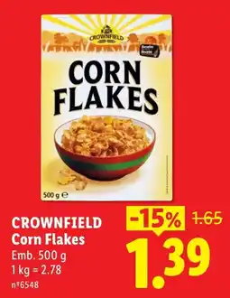 Lidl Crownfield corn flakes promoção