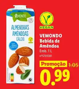 Lidl Vemondo bebida de amêndoa promoção