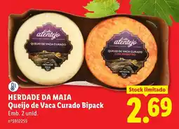 Lidl herdade da maia queijo de vaca curado bipack promoção