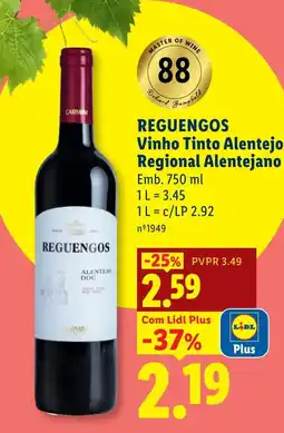 Lidl Reguengos vinho tinto alentejo promoção