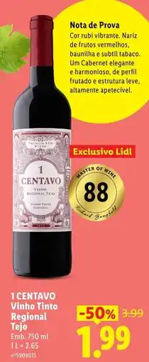 Lidl 1 centavo vinho tinto regional tejo promoção