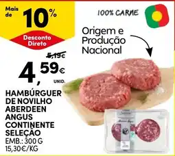 Continente Hambúrguer de novilho aberdeen angus continente seleção promoção