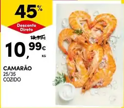 Continente Camarão 25/35 Cozido promoção