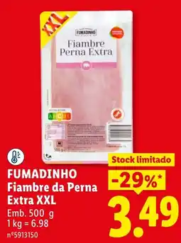 Lidl Fumadinho fiambre da perna extra xxl promoção
