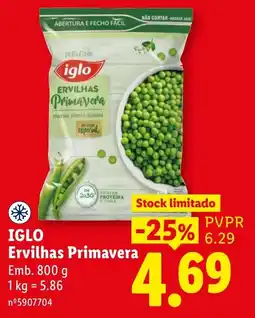 Lidl Iglo Ervilhas Primavera promoção