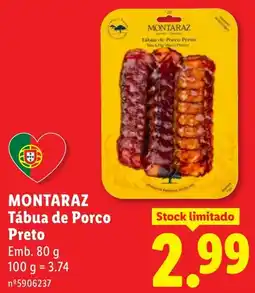 Lidl Montaraz Tábua de Porco Preto promoção