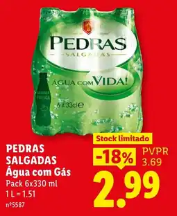 Lidl Pedras salgadas Água com Gás promoção