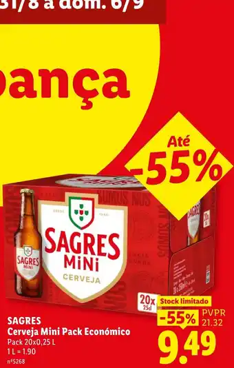 Sagres cerveja mini pack económico