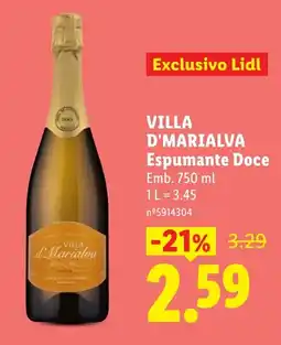 Lidl Villa d'Marialva Espumante Doce promoção