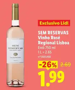 Lidl Sem reservas vinho rosé promoção