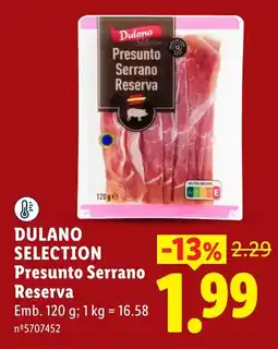 Lidl Dulano selection presunto serrano reserva promoção