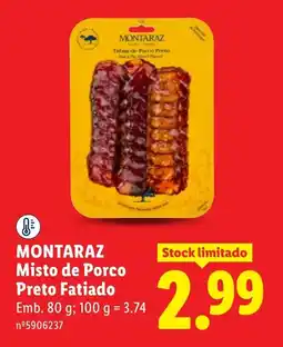 Lidl montaraz misto de porco preto fatiado promoção