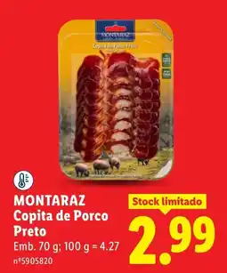 Lidl montaraz copita de porco preto promoção