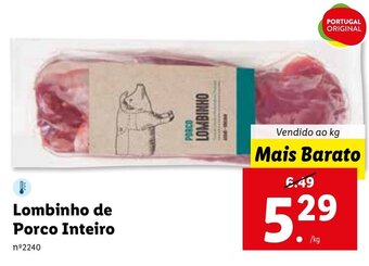 Lidl Lombinho de Porco Inteiro promoção