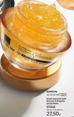 Avon Anew supreme gold nourish & brighten gel de noite promoção