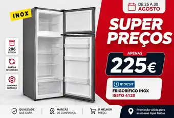 Frigorífico inox indesit