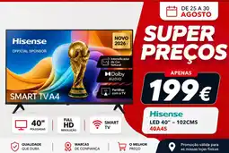 BragaJAV Hisense led 40" - 102cms 40a4s promoção