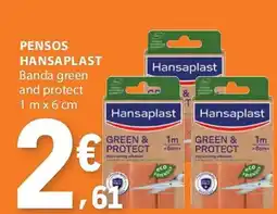E.Leclerc Pensos hansaplast banda green and protect promoção
