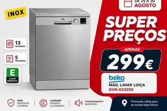 Máq. lavar loiça beko dvn 05320x