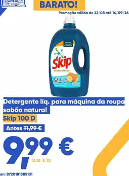 Casa Cheia Detergente líq. para máquina da roupa sabão natural Skip 100 D promoção
