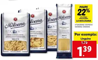 Lidl La Molisana Linguine promoção