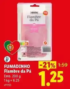 Lidl Fumadinho - fiambre da pa promoção