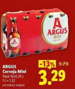 Lidl Argus - cerveja mini promoção