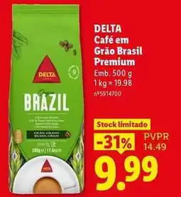 Lidl Delta q - café em grão brasil premium promoção