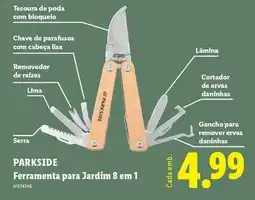 Lidl Parkside - ferramenta para jardim 8 en 1 promoção