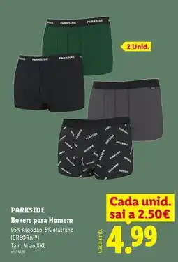 Lidl Parkside - boxers para homem promoção